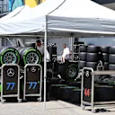 Pirelli tyres at Formula One World Championship, Rd4, Azerbaijan Grand Prix, Preparations, Baku City Circuit, Baku, Azerbaijan, Thursday 26 April 2018. © Mark Sutton/Sutton Images
