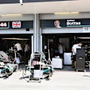 Mercedes AMG F1 garage at Formula One World Championship, Rd4, Azerbaijan Grand Prix, Preparations, Baku City Circuit, Baku, Azerbaijan, Thursday 26 April 2018. © Mark Sutton/Sutton Images