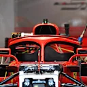 Ferrari SF-71H in the garage at Formula One World Championship, Rd4, Azerbaijan Grand Prix, Preparations, Baku City Circuit, Baku, Azerbaijan, Thursday 26 April 2018. © Mark Sutton/Sutton Images