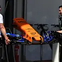 McLaren MCL33 nose and front wing at Formula One World Championship, Rd4, Azerbaijan Grand Prix, Preparations, Baku City Circuit, Baku, Azerbaijan, Thursday 26 April 2018. © Mark Sutton/Sutton Images