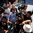 Max Verstappen (NED) Red Bull Racing talks with the media at Formula One World Championship, Rd4, Azerbaijan Grand Prix, Preparations, Baku City Circuit, Baku, Azerbaijan, Thursday 26 April 2018. © James Gasperotti/Sutton Images