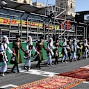 Traditional dancers at Formula One World Championship, Rd4, Azerbaijan Grand Prix, Preparations, Baku City Circuit, Baku, Azerbaijan, Thursday 26 April 2018. © Mark Sutton/Sutton Images
