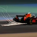 Daniel Ricciardo (AUS) Red Bull Racing RB14 sparks at Formula One World Championship, Rd2, Bahrain Grand Prix, Practice, Bahrain International Circuit, Sakhir, Bahrain, Friday 6 April 2018. © Mark Sutton/Sutton Images