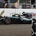 Valtteri Bottas (FIN) Mercedes-AMG F1 W09 EQ Power+ in parc ferme at Formula One World Championship, Rd2, Bahrain Grand Prix, Qualifying, Bahrain International Circuit, Sakhir, Bahrain, Saturday 7 April 2018. © Jerry Andre/Sutton Images