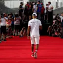 Lewis Hamilton (GBR) Mercedes-AMG F1 on the drivers parade at Formula One World Championship, Rd2, Bahrain Grand Prix, Race, Bahrain International Circuit, Sakhir, Bahrain, Sunday 8 April 2018. © Manuel Goria/Sutton Images