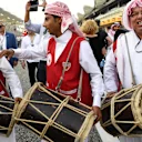 Grid entertainment at Formula One World Championship, Rd2, Bahrain Grand Prix, Race, Bahrain International Circuit, Sakhir, Bahrain, Sunday 8 April 2018. © Mark Sutton/Sutton Images