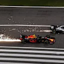 Lewis Hamilton (GBR) Mercedes-AMG F1 W09 EQ Power+ and Max Verstappen (NED) Red Bull Racing RB14 battle at Formula One World Championship, Rd2, Bahrain Grand Prix, Race, Bahrain International Circuit, Sakhir, Bahrain, Sunday 8 April 2018. © Mark Sutton/Su