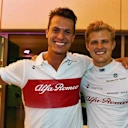 Marcus Ericsson (SWE) Alfa Romeo Sauber F1 Team celebrates at the end of the race at Formula One World Championship, Rd2, Bahrain Grand Prix, Race, Bahrain International Circuit, Sakhir, Bahrain, Sunday 8 April 2018. © Mark Sutton/Sutton Images