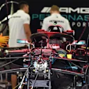 Mercedes-AMG F1 W09 EQ Power+ in the garage at Formula One World Championship, Rd2, Bahrain Grand Prix, Preparations, Bahrain International Circuit, Sakhir, Bahrain, Thursday 5 April 2018. © Simon Galloway/Sutton Images