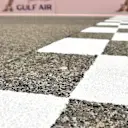 Start and finish stripe at Formula One World Championship, Rd2, Bahrain Grand Prix, Preparations, Bahrain International Circuit, Sakhir, Bahrain, Thursday 5 April 2018. © Simon Galloway/Sutton Images