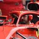 Ferrari mechanic in Ferrari SF-71H at Formula One World Championship, Rd2, Bahrain Grand Prix, Preparations, Bahrain International Circuit, Sakhir, Bahrain, Thursday 5 April 2018. © Simon Galloway/Sutton Images