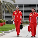 Maurizio Arrivabene (ITA) Ferrari Team Principal and Gino Rosato (CDN) Ferrari at Formula One World Championship, Rd2, Bahrain Grand Prix, Preparations, Bahrain International Circuit, Sakhir, Bahrain, Thursday 5 April 2018. © Jerry Andre/Sutton Images