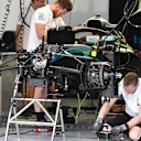 Mercedes-AMG F1 W09 EQ Power+ in the garage at Formula One World Championship, Rd2, Bahrain Grand Prix, Preparations, Bahrain International Circuit, Sakhir, Bahrain, Thursday 5 April 2018. © Mark Sutton/Sutton Images