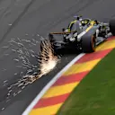 Nico Hulkenberg, Renault Sport F1 Team R.S. 18 sparks at Formula One World Championship, Rd13, Belgian Grand Prix, Practice, Spa Francorchamps, Belgium, Friday 24 August 2018. © Jerry Andre/Sutton Images