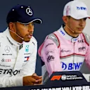 Lewis Hamilton, Mercedes AMG F1 and Esteban Ocon, Racing Point Force India F1 Team in press conference at Formula One World Championship, Rd13, Belgian Grand Prix, Qualifying, Spa Francorchamps, Belgium, Saturday 25 August 2018. © Manuel Goria/Sutton Images