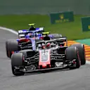 Kevin Magnussen, Haas F1 Team VF-18 nd Pierre Gasly, Scuderia Toro Rosso STR13 at Formula One World Championship, Rd13, Belgian Grand Prix, Practice, Spa Francorchamps, Belgium, Friday 24 August 2018. © Jerry Andre/Sutton Images