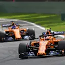 Stoffel Vandoorne, McLaren MCL33 and Fernando Alonso, McLaren MCL33 at Formula One World Championship, Rd13, Belgian Grand Prix, Qualifying, Spa Francorchamps, Belgium, Saturday 25 August 2018. © Jerry Andre/Sutton Images