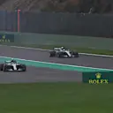 Valtteri Bottas, Mercedes AMG F1 W09 spins in Q3 as Lewis Hamilton, Mercedes AMG F1 W09 passes at Formula One World Championship, Rd13, Belgian Grand Prix, Qualifying, Spa Francorchamps, Belgium, Saturday 25 August 2018. © Jerry Andre/Sutton Images