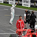 Pole sitter Lewis Hamilton, Mercedes AMG F1 celebrates in parc ferme at Formula One World Championship, Rd13, Belgian Grand Prix, Qualifying, Spa Francorchamps, Belgium, Saturday 25 August 2018. © Mark Sutton/Sutton Images