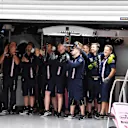 Racing Point Force India F1 Team celebrate in the garage at Formula One World Championship, Rd13, Belgian Grand Prix, Qualifying, Spa Francorchamps, Belgium, Saturday 25 August 2018. © Mark Sutton/Sutton Images