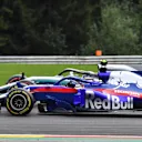 Brendon Hartley, Scuderia Toro Rosso STR13 and Valtteri Bottas, Mercedes AMG F1 W09 at Formula One World Championship, Rd13, Belgian Grand Prix, Race, Spa Francorchamps, Belgium, Sunday 26 August 2018. © Jerry Andre/Sutton Images