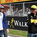 Sergey Sirotkin, Williams Racing and Nico Hulkenberg, Renault Sport F1 Team on the drivers parade at Formula One World Championship, Rd13, Belgian Grand Prix, Race, Spa Francorchamps, Belgium, Sunday 26 August 2018. © Mark Sutton/Sutton Images