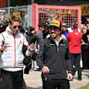 Romain Grosjean, Haas F1 Team and Fernando Alonso, McLaren on the drivers parade at Formula One World Championship, Rd13, Belgian Grand Prix, Race, Spa Francorchamps, Belgium, Sunday 26 August 2018. © Mark Sutton/Sutton Images