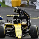 Nico Hulkenberg, Renault Sport F1 Team R.S. 18 crashed at the start of the race at Formula One World Championship, Rd13, Belgian Grand Prix, Race, Spa Francorchamps, Belgium, Sunday 26 August 2018. © Mark Sutton/Sutton Images