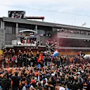 Podium celebrations at Formula One World Championship, Rd13, Belgian Grand Prix, Race, Spa Francorchamps, Belgium, Sunday 26 August 2018. © Mark Sutton/Sutton Images