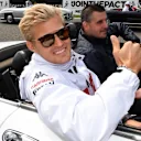 Marcus Ericsson, Alfa Romeo Sauber F1 Team on the drivers parade at Formula One World Championship, Rd13, Belgian Grand Prix, Race, Spa Francorchamps, Belgium, Sunday 26 August 2018. © Mark Sutton/Sutton Images