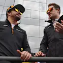 (L to R): Fernando Alonso, McLaren and Stoffel Vandoorne, McLaren on the drivers parade at Formula One World Championship, Rd20, Brazilian Grand Prix, Race, Interlagos, Sao Paulo, Brazil, Sunday 11 November 2018.