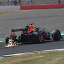 Daniel Ricciardo (AUS) Red Bull Racing RB14 rear sparks at Formula One World Championship, Rd10, British Grand Prix, Preparations, Silverstone, England, Thursday 5 July 2018. © Jerry Andre/Sutton Images