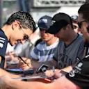 Esteban Ocon (FRA) Force India F1 signs autographs for the fans at Formula One World Championship, Rd10, British Grand Prix, Practice, Silverstone, England, Friday 6 July 2018. © Simon Galloway/Sutton Images