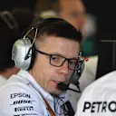 Peter Bonnington (GBR) Mercedes AMG F1 Race Engineer at Formula One World Championship, Rd10, British Grand Prix, Practice, Silverstone, England, Friday 6 July 2018. © Mark Sutton/Sutton Images
