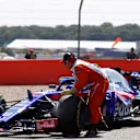 Pierre Gasly (FRA) Scuderia Toro Rosso STR13 stops on track in FP2 at Formula One World Championship, Rd10, British Grand Prix, Practice, Silverstone, England, Friday 6 July 2018. © Manuel Goria/Sutton Images