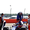Pierre Gasly (FRA) Scuderia Toro Rosso STR13 stops on track in FP2 at Formula One World Championship, Rd10, British Grand Prix, Practice, Silverstone, England, Friday 6 July 2018. © Manuel Goria/Sutton Images