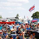 Fans watching football at Formula One World Championship, Rd10, British Grand Prix, Qualifying, Silverstone, England, Saturday 7 July 2018. © Sam Bloxham/LAT/Sutton images