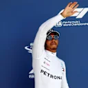 Pole sitter Lewis Hamilton (GBR) Mercedes-AMG F1 celebrates in parc ferme at Formula One World Championship, Rd10, British Grand Prix, Qualifying, Silverstone, England, Saturday 7 July 2018. © Manuel Goria/Sutton Images