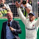 Pole sitter Lewis Hamilton (GBR) Mercedes-AMG F1 celebrates in parc ferme at Formula One World Championship, Rd10, British Grand Prix, Qualifying, Silverstone, England, Saturday 7 July 2018. © Manuel Goria/Sutton Images