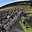 National Anthem is observed on the grid at Formula One World Championship, Rd10, British Grand Prix, Race, Silverstone, England, Sunday 8 July 2018. © Jerry Andre/Sutton Images