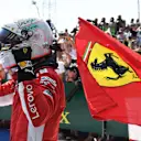 Race winner Sebastian Vettel (GER) Ferrari celebrates in parc ferme at Formula One World Championship, Rd10, British Grand Prix, Race, Silverstone, England, Sunday 8 July 2018. © Simon Galloway/Sutton Images