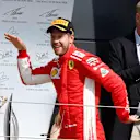 Race winner Sebastian Vettel (GER) Ferrari celebrates opt at Formula One World Championship, Rd10, British Grand Prix, Race, Silverstone, England, Sunday 8 July 2018. © Manuel Goria/Sutton Images