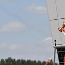 Race winner Sebastian Vettel (GER) Ferrari celebrates on the podium with the trophy at Formula One World Championship, Rd10, British Grand Prix, Race, Silverstone, England, Sunday 8 July 2018. © Mark Sutton/Sutton Images