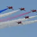 Red Arrows at Formula One World Championship, Rd10, British Grand Prix, Race, Silverstone, England, Sunday 8 July 2018. © Simon Galloway/Sutton Images