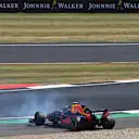 Max Verstappen (NED) Red Bull Racing RB14 spins at Formula One World Championship, Rd10, British Grand Prix, Race, Silverstone, England, Sunday 8 July 2018. © Jerry Andre/Sutton Images