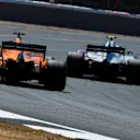 Fernando Alonso (ESP) McLaren MCL33 and Kevin Magnussen (DEN) Haas VF-18 battle at Formula One World Championship, Rd10, British Grand Prix, Race, Silverstone, England, Sunday 8 July 2018. © Manuel Goria/Sutton Images