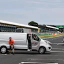 Track workers at Formula One World Championship, Rd10, British Grand Prix, Preparations, Silverstone, England, Wednesday 4 July 2018. © Mark Sutton/Sutton Images