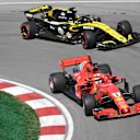 Sebastian Vettel (GER) Ferrari SF-71H and Nico Hulkenberg (GER) Renault Sport F1 Team RS18 at Formula One World Championship, Rd7, Canadian Grand Prix, Practice, Montreal, Canada, Friday 8 June 2018. © Simon Galloway/Sutton Images