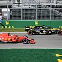 Nico Hulkenberg (GER) Renault Sport F1 Team RS18 and Sebastian Vettel (GER) Ferrari SF-71H at Formula One World Championship, Rd7, Canadian Grand Prix, Practice, Montreal, Canada, Friday 8 June 2018. © Simon Galloway/Sutton Images