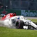 Marcus Ericsson (SWE) Alfa Romeo Sauber C37 runs wide across the grass at Formula One World Championship, Rd7, Canadian Grand Prix, Practice, Montreal, Canada, Friday 8 June 2018. © Simon Galloway/Sutton Images